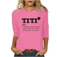 thumbnail image 1 of Dovford Women T Shirt TITI Like A Mom But Cooler Funny Short Sleeve Crew Neck Graphic Top T-Shirt Aunt Auntie Casual Tees Blouse Gift, 1 of 5
