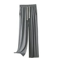 thumbnail image 1 of Dovford Women's Petite Pajama Pants Soft Ice Silk Sleep Bottom Sports Athletic Lounge Pants Comfy Wide Leg Cozy Yoga Pants, 1 of 4