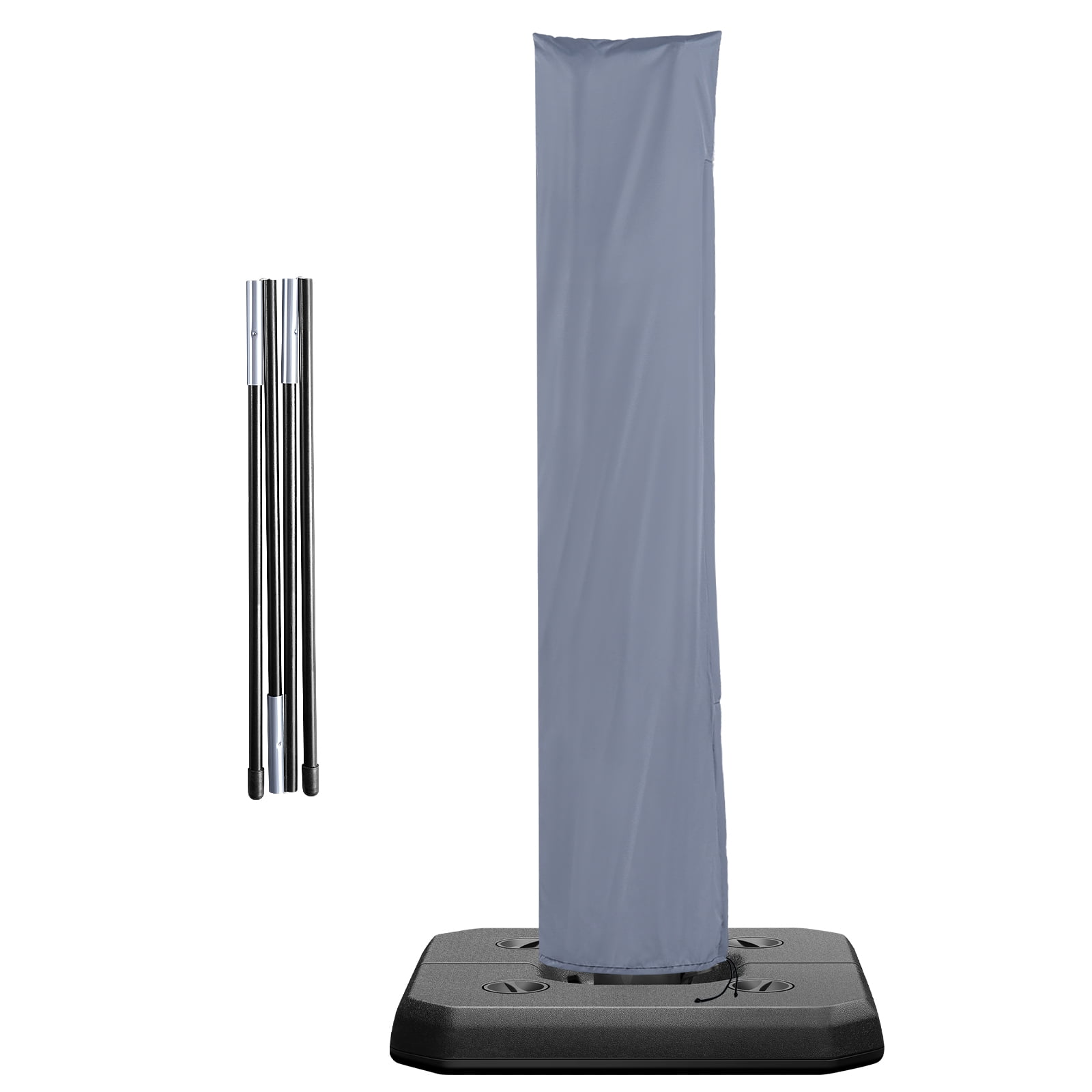 Dovov Patio Umbrella Cover for Outdoor Umbrellas 9ft to 11ft, Waterproof Umbrella Cover Parasol Outdoor Umbrella Cover with Telescopic Support Rod and Zipper