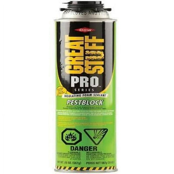 Dow 11073754 Great Stuff Pro Pestblock Insulating Foam Sealant, 20 Oz