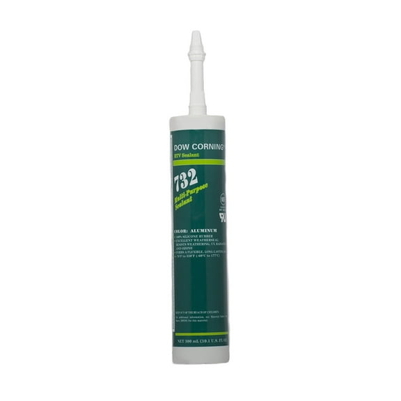 Dow Corning 1891987 732 Aluminum Multi-Purpose Sealant, -60 to 180 Degree C, 300 mL