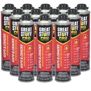Dow Great Stuff Pro Crack And Gap Foam - Expanding Insulated Sealant - 12 Pack, 24 Oz