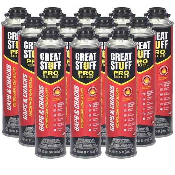 Dow Great Stuff Pro Gaps and Cracks 24 oz Gun Foam Case of 12 - 341557