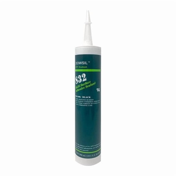 Dowsil Silicone Sealant, 10 oz, Cartridge, Gray, Silicone Base, 832 99180620