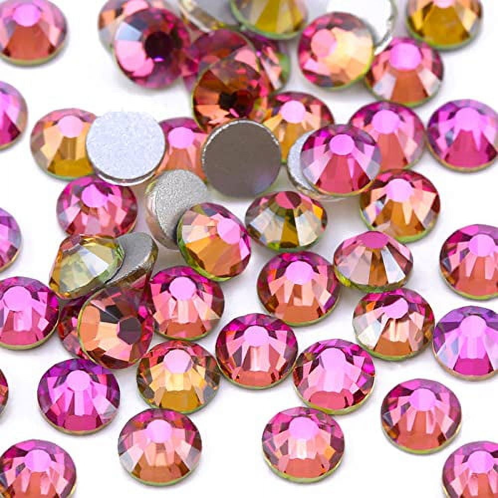 Dowarm Hotfix Crystal AB Rhinestones, HotFix AB Stones Crystals for Crafts  Clothes, Flatback Glass Crystal Rhinestone Gems for Decoration SS16 1440