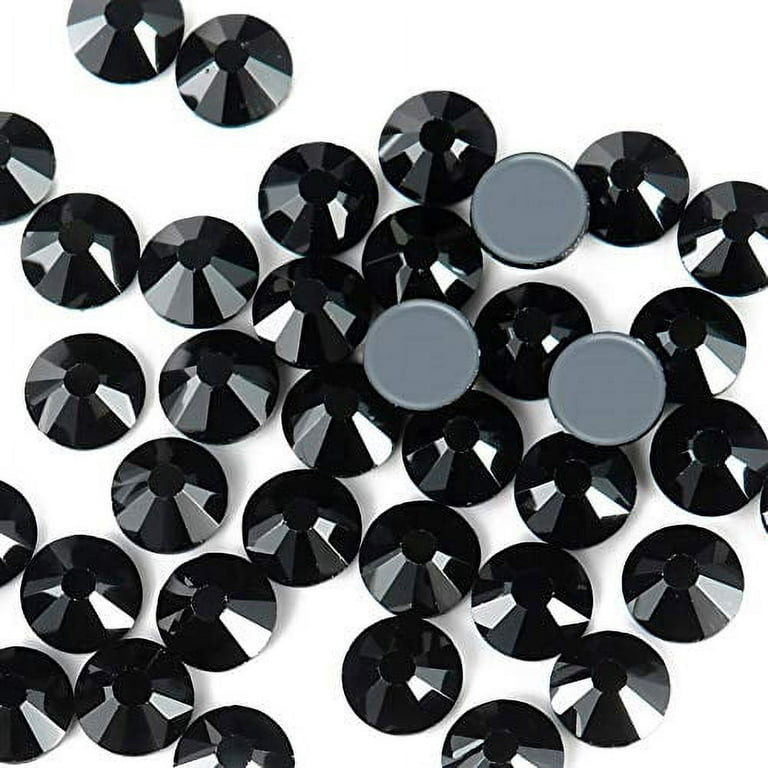 Beadsland Hotfix Rhinestones Bulk, Hot Fix Rhinestones for Crafts Clothes  DIY Decoration, Black Diamond