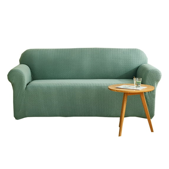 Dowbom High Elastic Sofa Slipcover,1-Piece Jacquard Sofa Cover for 3 Cushion Couch Furniture Protector thick Washable Non-slip Stretch Couch Cover for Pets Dog Cat Kids-2 Seater(145-185cm)-Light green