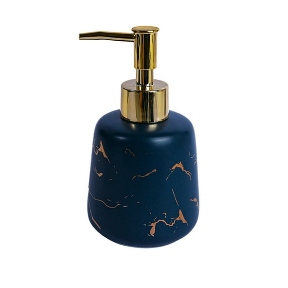 Dowbom Marble Pattern Soap Dispenser With Pump, Ceramic Lotion Dispenser For Bathroom, Shampoo