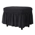 thumbnail image 1 of Dowbom Ottoman Slipcover with Skirt,Stretch Rectangle Footstool Slipcover Removable Washable Non-slip Soft Jacquard Ottoman Cover for Living Room Bedroom Decoration-G, 1 of 7