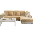 thumbnail image 1 of Dowbom Plush Quilted Sectional Couch Covers with Pillow Covers Thicken Velvet L Shape Sofa Slipcover, 1 of 6