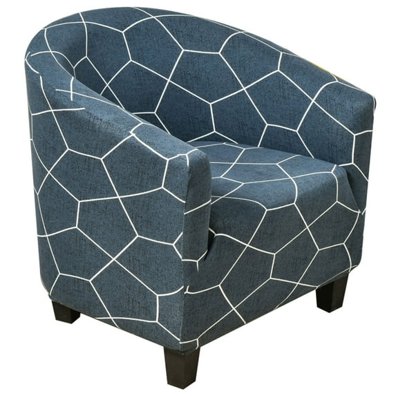 Dowbom Printed Club Chair Slipcover Stretch Armchair Cover Washable Tub Chair Covers