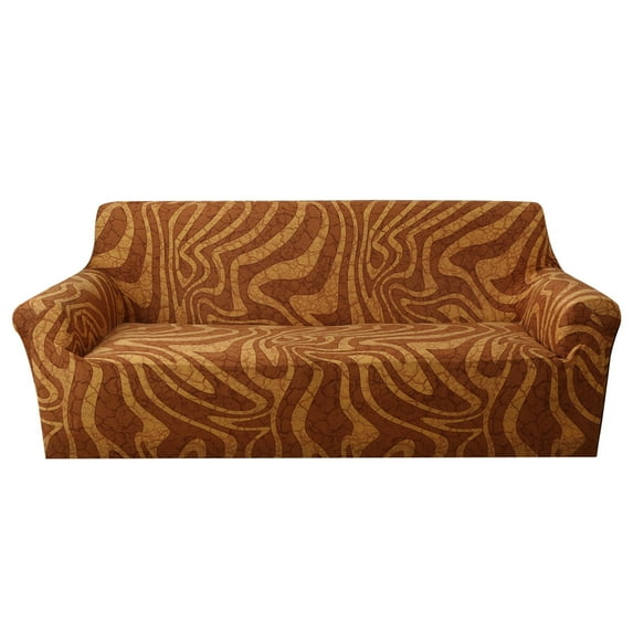 Dowbom Sofa Cover for 1 2 3 4 Cushion Couch,Printed Sofa Slipcover with Elastic Bottom Furniture Protector Universal Washable Non-slip Spandex Couch Cover for Pets Kids-S(90-140cm)-A