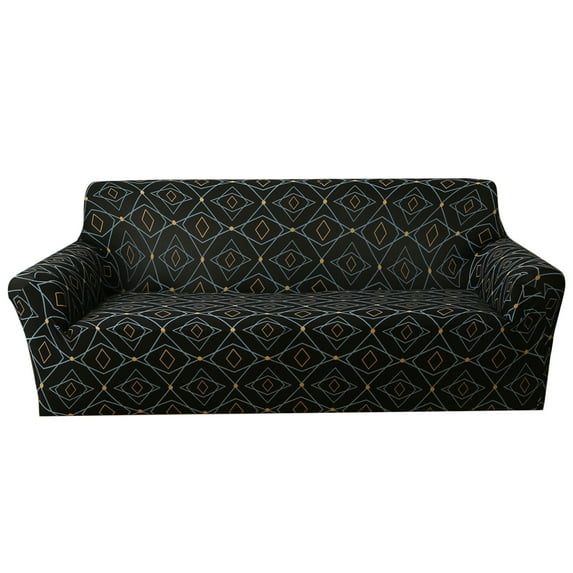 Dowbom Sofa Cover for 1 2 3 4 Cushion Couch,Printed Sofa Slipcover with Elastic Bottom Furniture Protector Universal Washable Non-slip Spandex Couch Cover for Pets Kids-S(90-140cm)-E