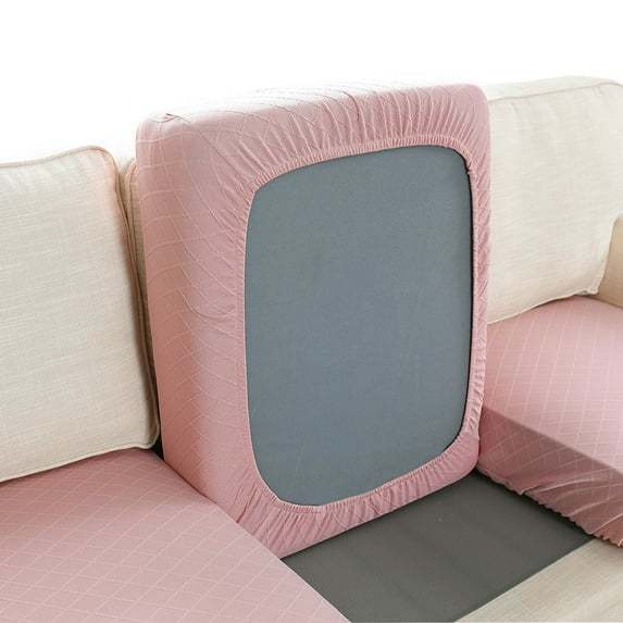 Dowbom Stretch Cushion Cover Soft Couch Polyester Furniture Cover With Elastic Straps