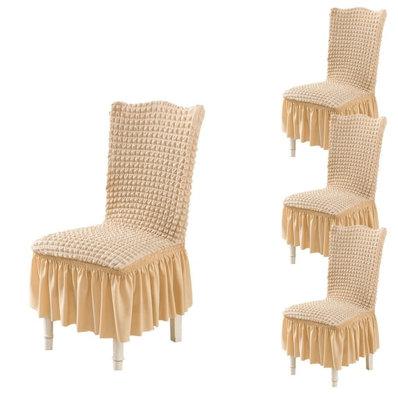 Dowbom Stretch Dining Chair Covers Durable Removable Washable Chair Slipcover With Elastic Bottom