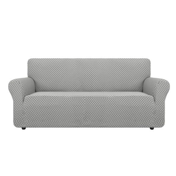 Dowbom Stretch Sofa Slipcover,1-Piece Jacquard Sofa Cover with Elastic Bottom Furniture Protector Anti-scratch Washable Couch Cover for Living Room Pets Kids-2 Seater-C