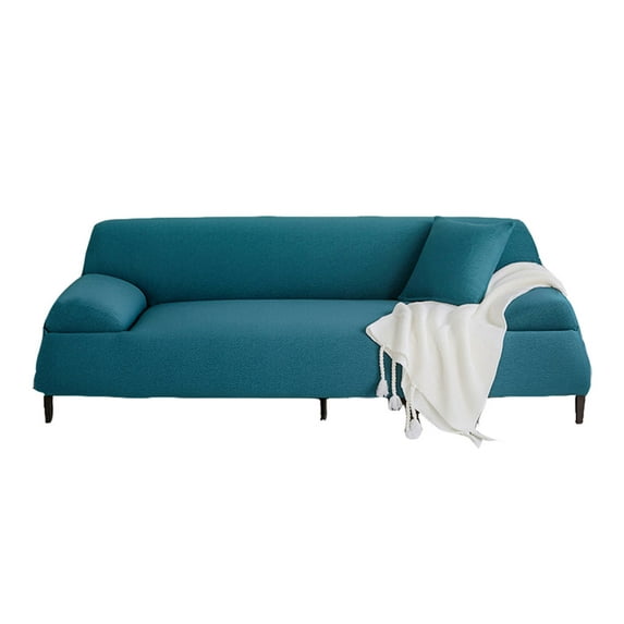 Dowbom Stretch Sofa Slipcover,Furniture Protector for 1 2 3 4 Cushion Couch Solid Color Non-slip Couch Cover with Elastic Bottom Soft Sofa Cover for Living Room-M(145-185cm)-K