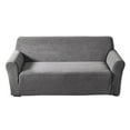 thumbnail image 1 of Dowbom Super Stretch Sofa Slipcover,Jacquard Sofa Cover for Living Room Furniture Protector Anti-Slip Washable Anti-Scratch Couch Cover with Elastic Bottom-3 Seater(190-230cm)-dark grey, 1 of 8