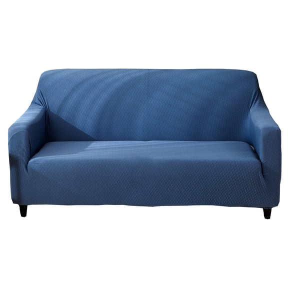 Dowbom Waterproof Sofa Cover,Stretch Sofa Slipcover Universal Furniture Protector with Elastic Bottom Anti-Slip Washable Anti-Scratch Jacquard Couch Cover for Kids Pet Dog Cat-2 Seater(57"-72")-blue