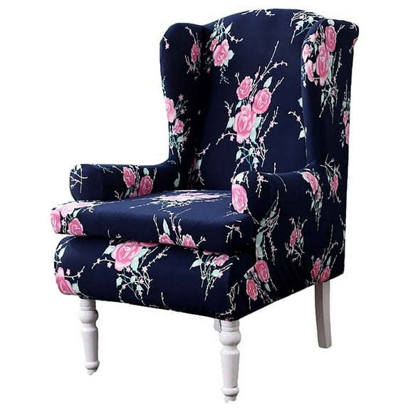 Dowbom Wingback Chair Slipcover with arms, Stretch Wing Chair Covers Slipcover 2 Piece