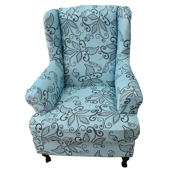 Dowbom Wingback Chair Slipcover with arms, Stretch Wing Chair Covers Slipcover 2 Piece