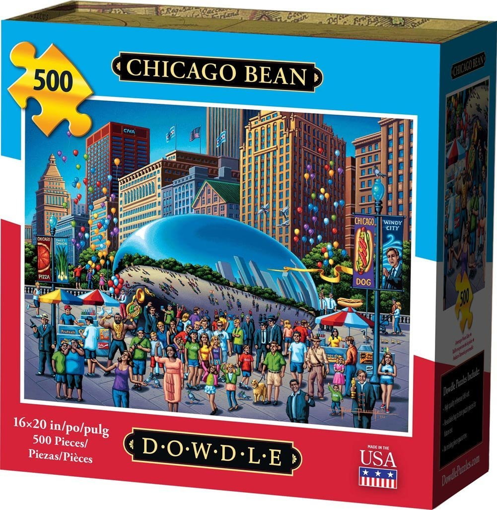 Dowdle 500 Piece 16 x 20 Inch Chicago Bean Jigsaw Puzzle