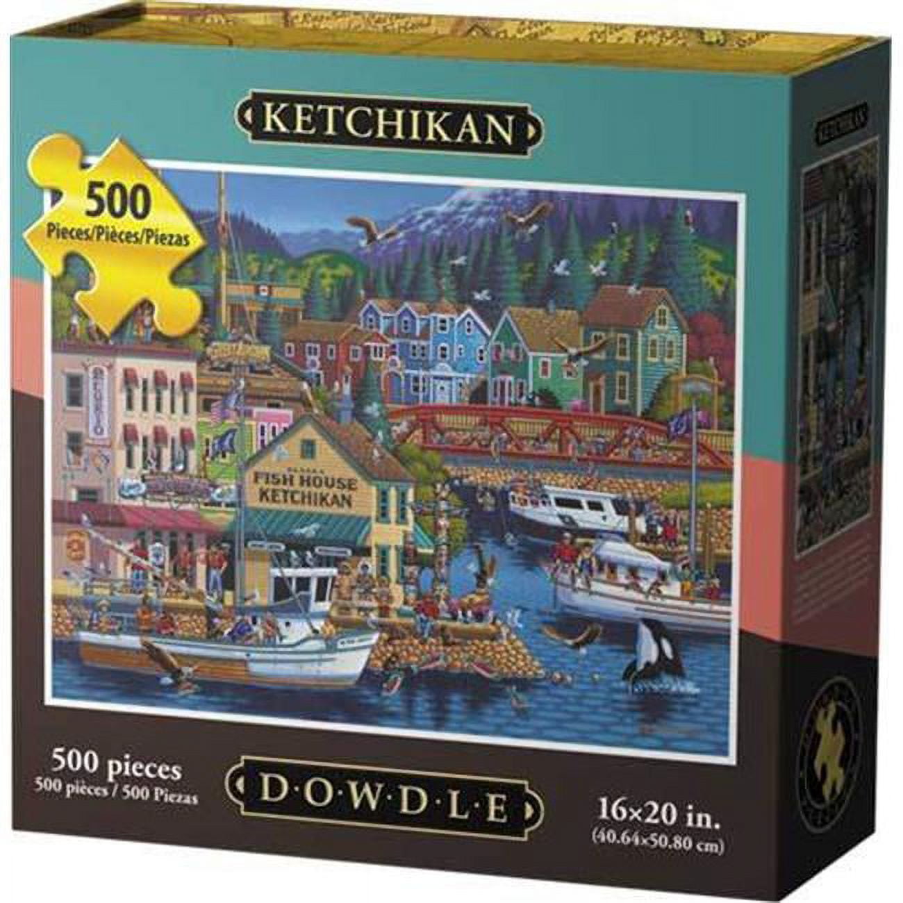 Dowdle Folk Art Jigsaw Puzzle Ketchikan 500 Piece