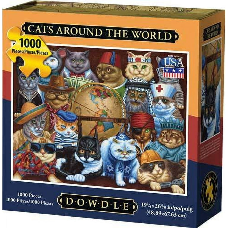 Cat Bookshelf Jigsaw Puzzle 1000 Piece