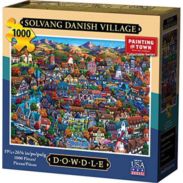 Dowdle Jigsaw Puzzle Solvang Danish Village 1000 Piece