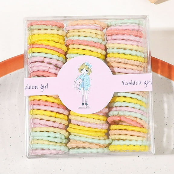 Dowegor Hair Accessories for Women, 100 Pcs Girls Colorfull Elastic Hair Bands Kids Ponytail Rubber Accessories, Hair Bows, Hair Ties, Headbands for Women