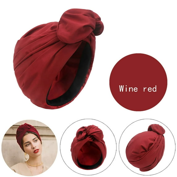 Dowegor Headbands for Women, African Turban Head Wraps for Women Solid Womens Turbans And Head Wraps Hair Hats for Women Fashion Accessories, Bandanas for Women, Bandanas for Men