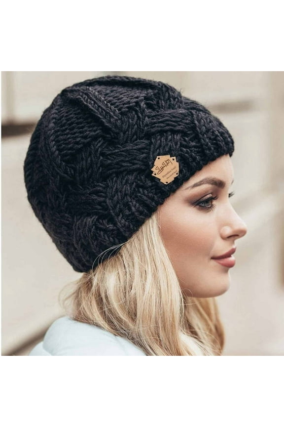 Knitted Bucket Hat, Hemming Wool Knitted Hats Keep Winter Hat Fashion Women Warm Baseball Caps,