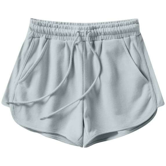 Dowegor Shorts for Women Cozytec Sweat Shorts Women High Waisted Comfy Casual Cotton Shorts with Pockets Sweatshorts Women Fleece Shorts Women Womens Fleece Shorts Grey M sale