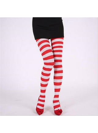 Striped Tights Red And White