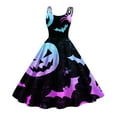Dowegor Floral Dress Women's Halloween Printed Dresses for Women