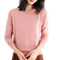 thumbnail image 1 of Dowegor Light Sweaters for Women Long Sleeve Crew Neck Lightweight Soft Knitted Pullover Knitted Blouse Light Sweater Cotton Sweater Cotton Sweaters for Women Pink L(), 1 of 6
