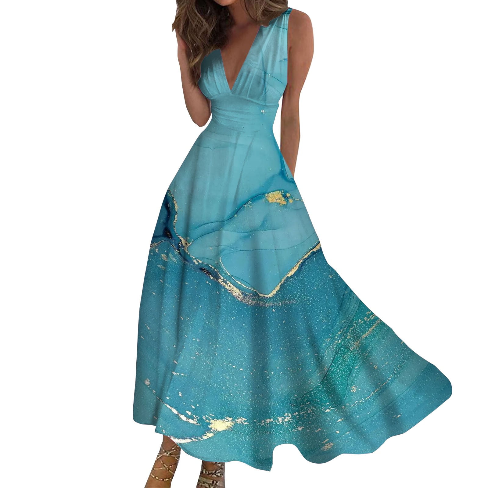Dowegor Plus Size Dress Women's Slip Dress Spring/Summer 2024 Elegant V ...