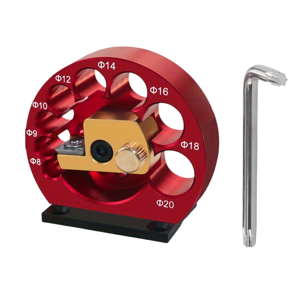 Dowel Maker Jig Kits Aluminum Alloy Square Wood Bar Turning Round Auxiliary Tool Metal Blade 8-20 Diameter Turning