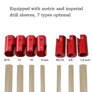 Dowel Maker Jig Tenon Dowel Plug Cutter Drill Guide Positioner Making Round Bar Metric