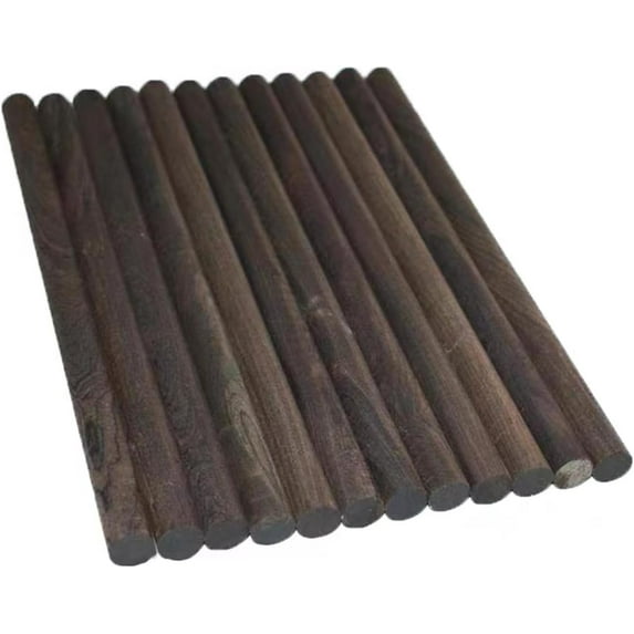 Dowel Rods Wood Sticks Ebony Dowel Pins- 5.91 Inch African Blackwood Wood Pen Blank Wooden Carving Blocks - Wood Stick Pen Blank Cut Offs for Pen Turners Engraving Carving(10-Pack)
