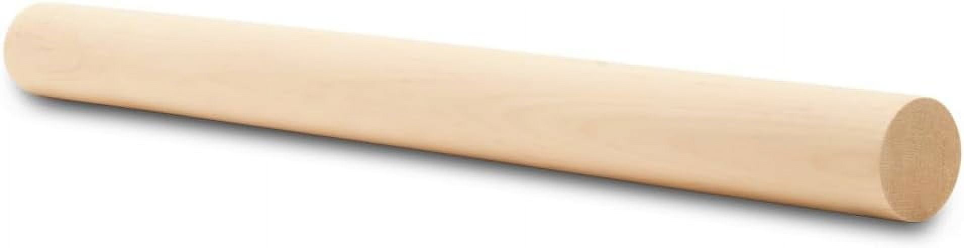 Dowel Rods Wood Sticks Wooden Dowel Rods - 1-1/2 x 17-3/4 Inch Unfinished Hardwood Sticks - for Crafts and DIYers - 2 Pieces by
