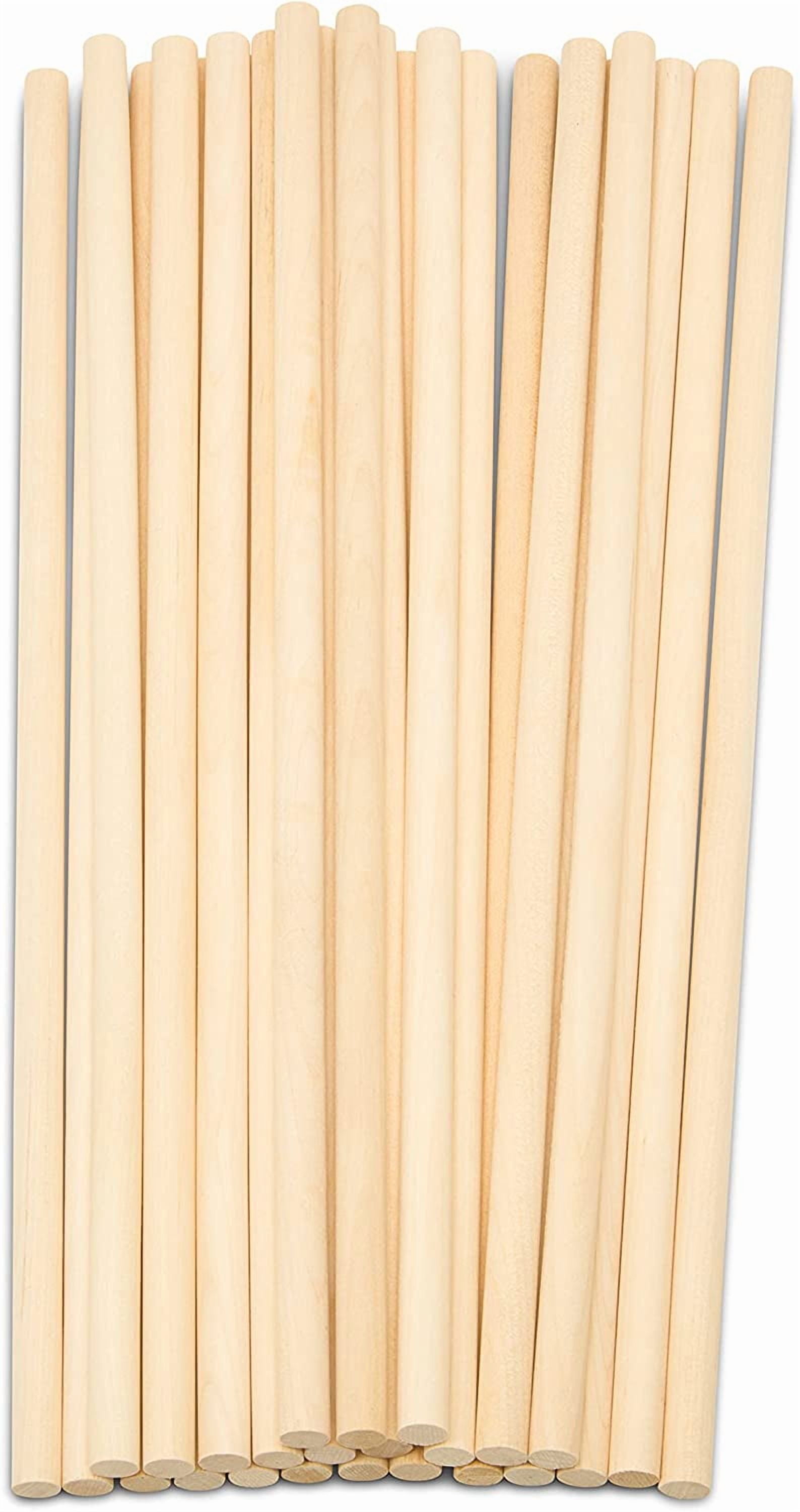 Dowel Rods Wood Sticks Wooden Dowel Rods - 1/4 x 12 Inch Unfinished Hardwood Sticks - for Crafts and DIYers - 25 Pieces by