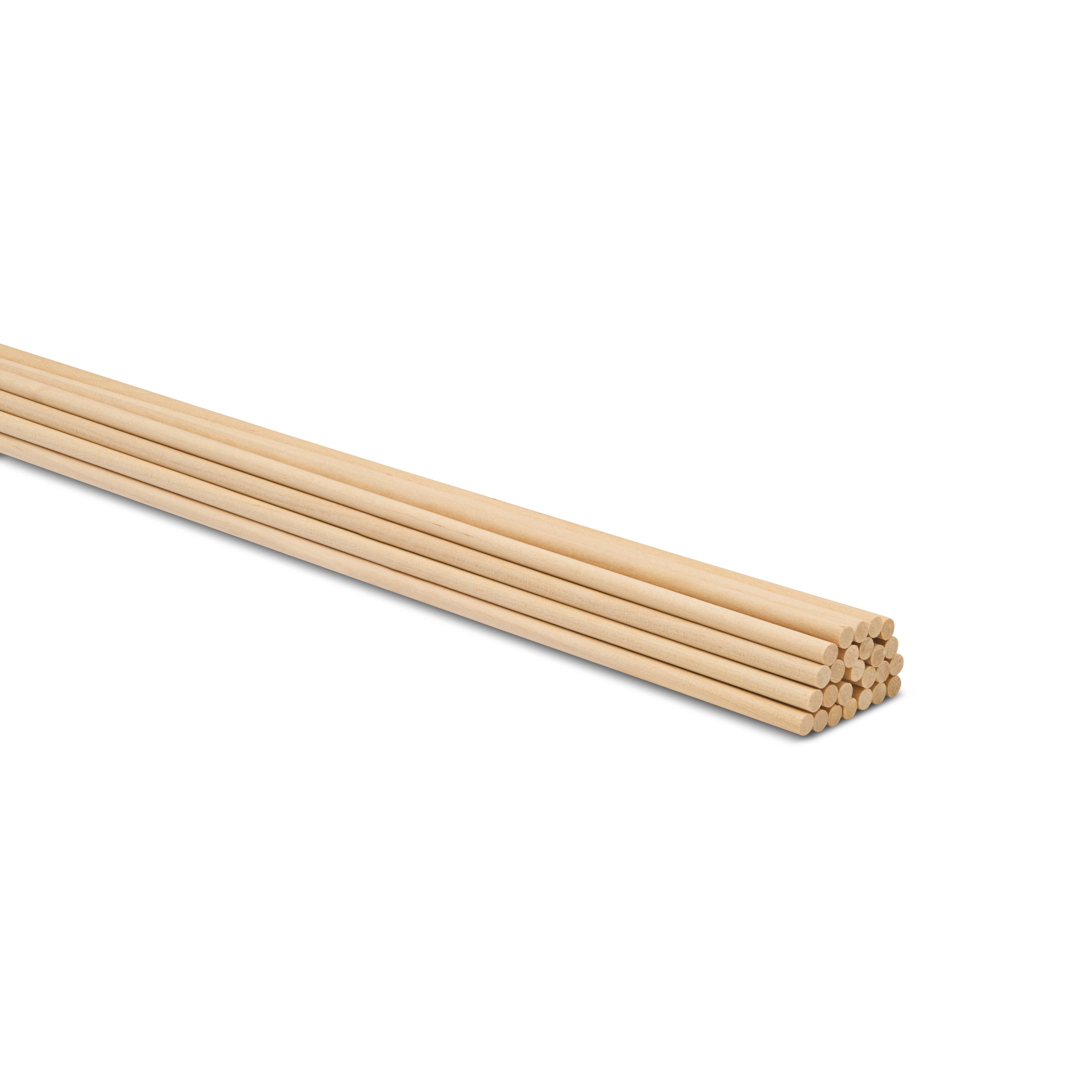 Wood Sticks Wooden Dowel Rods - 1 x 12 Inch Unfinished Hardwood