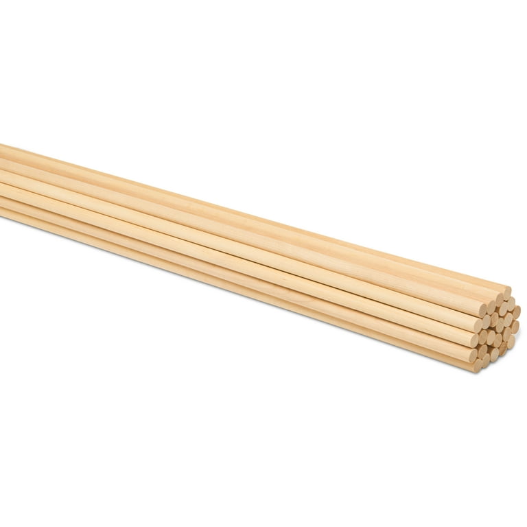 Dowel Rods Wood Sticks Wooden Dowel Rods - 3/8 x 36 Inch Unfinished Hardwood  Sticks - for Crafts and DIYers - 25 Pieces by Woodpeckers 
