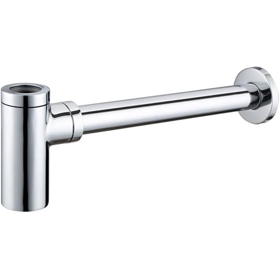 Dowell 1-1/4" Decorative Round P Trap Bathroom Sink Drainage Kit (Chrome 6011 12 05)