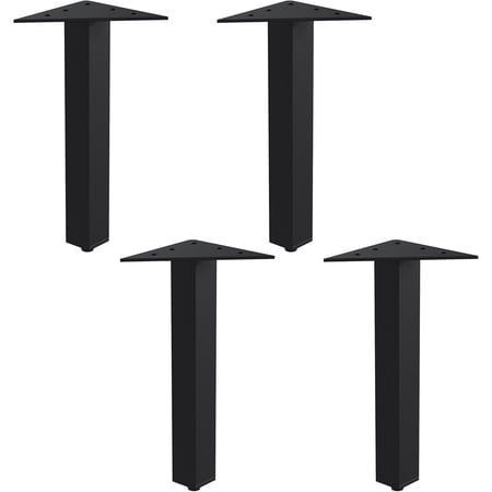Dowell Metal Furniture Legs Set of 4, 8”H Heavy Duty Metal Legs,DIY Replacement for Vanity Legs,Cabinet Legs, Sofa Legs,Bench Legs (7005 008 10 Square/Matte Black)
