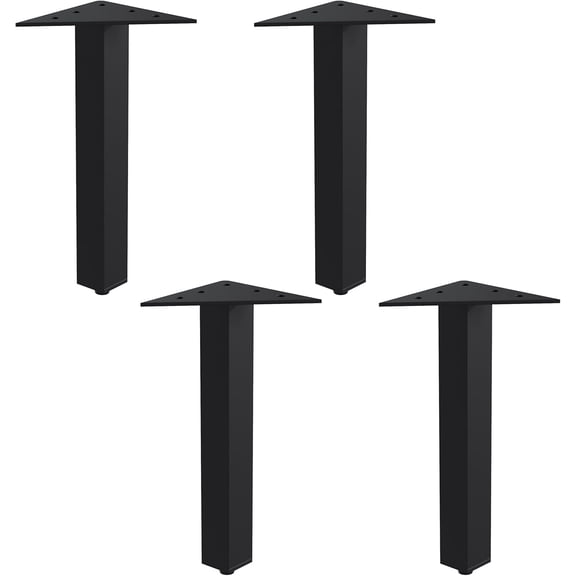 Dowell Metal Furniture Legs Set of 4, 8H Heavy Duty Metal Legs,DIY Replacement for Vanity Legs,Cabinet Legs, Sofa Legs,Bench Legs (7005 008 10 Square/Matte Black)
