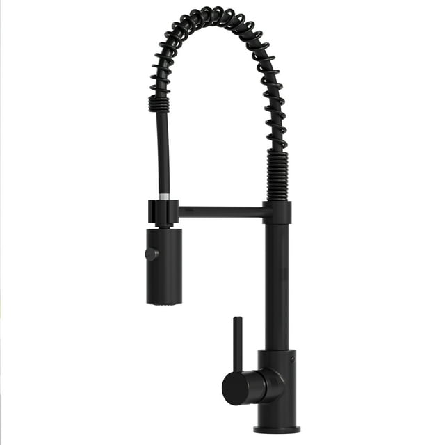 Dowell Single Handle Pull Down Spring Sprayer Kitchen Faucet - 8002 006 - Black