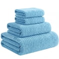 thumbnail image 1 of Dowellia 4 PCS Towels Set - 1 Bath Towel, 1 Hand Towel, 2 Washcloths, Highly Absorbent & Quick Dry, bathroom towels for home Spa Hotel Gym, Blue, 1 of 6
