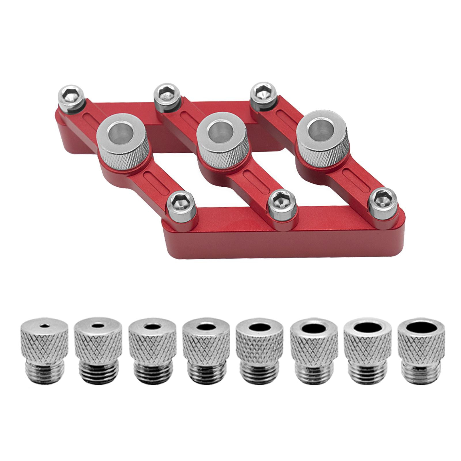 Dowelling Jig Wood Dowel Jig for Straight Holes Adjustable Self Centering Dowelling Jig for Drawers Craft Construction Cabinets Woodworking 11 drill bushing